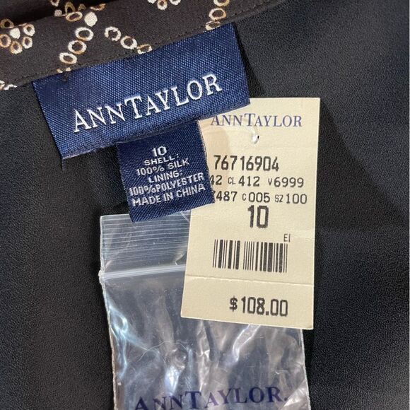 Vintage Y2K Ann Taylor 100% Silk Side Slit Maxi Skirt Size 10 NEW - Picture 8 of 8